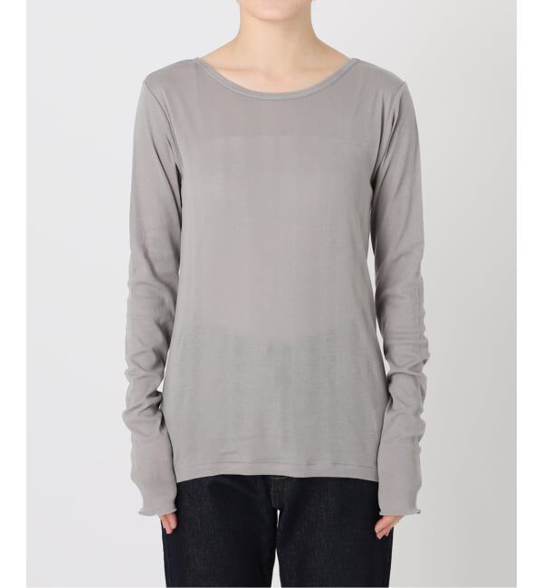 SLOBE IENA「《追加7》miller SLOBE別注 SHEER RIB クルーネック」|Tシャツ・カットソー|