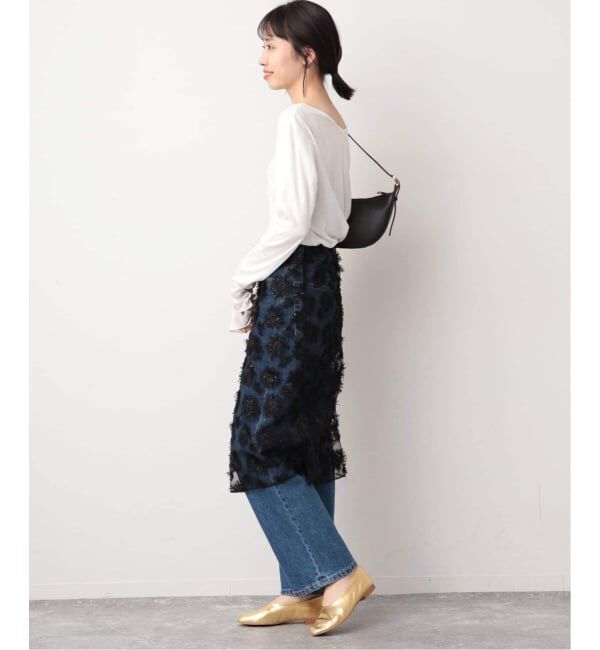 SLOBE IENA「《追加7》miller SLOBE別注 SHEER RIB クルーネック」|Tシャツ・カットソー|