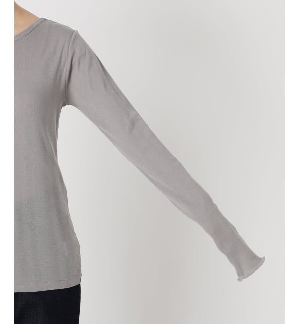 SLOBE IENA「《追加7》miller SLOBE別注 SHEER RIB クルーネック」|Tシャツ・カットソー|