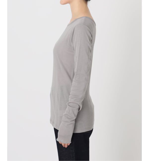 SLOBE IENA「《追加8》miller SLOBE別注 SHEER RIB クルーネック」|Tシャツ・カットソー|