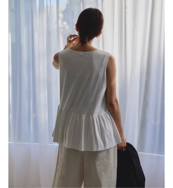 VERMEIL par iena「ペプラム ノースリーブプルオーバー」|Tシャツ・カットソー|