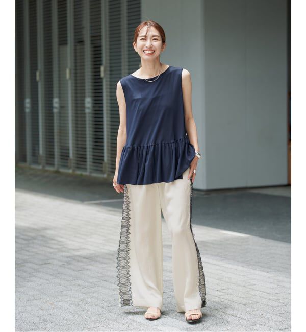 VERMEIL par iena「ペプラム ノースリーブプルオーバー」|Tシャツ・カットソー|