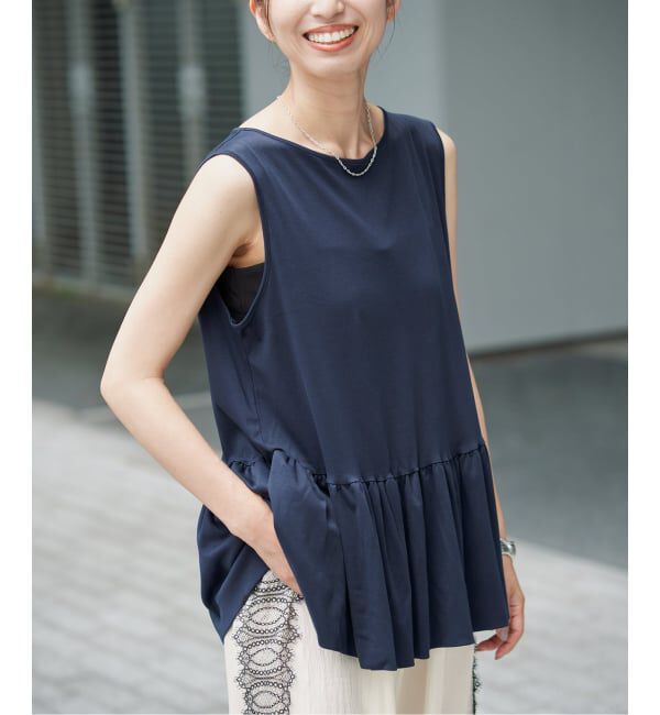 VERMEIL par iena「ペプラム ノースリーブプルオーバー」|Tシャツ・カットソー|