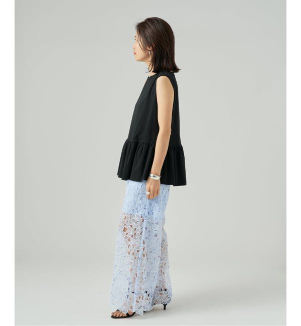 VERMEIL par iena「ペプラム ノースリーブプルオーバー」|Tシャツ・カットソー|