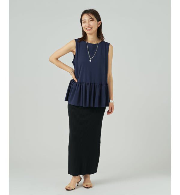 VERMEIL par iena「ペプラム ノースリーブプルオーバー」|Tシャツ・カットソー|