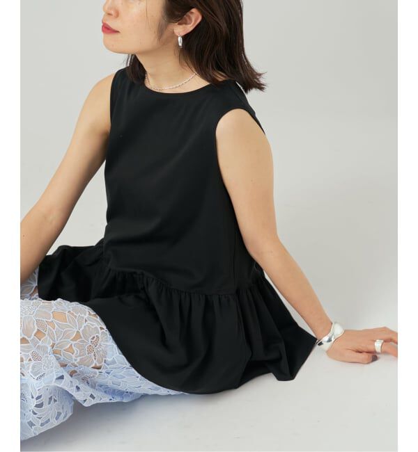 VERMEIL par iena「ペプラム ノースリーブプルオーバー」|Tシャツ・カットソー|