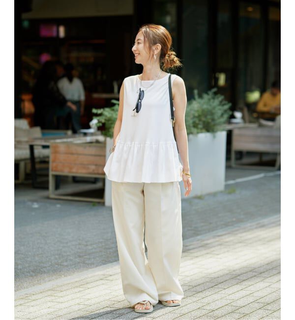 VERMEIL par iena「ペプラム ノースリーブプルオーバー」|Tシャツ・カットソー|