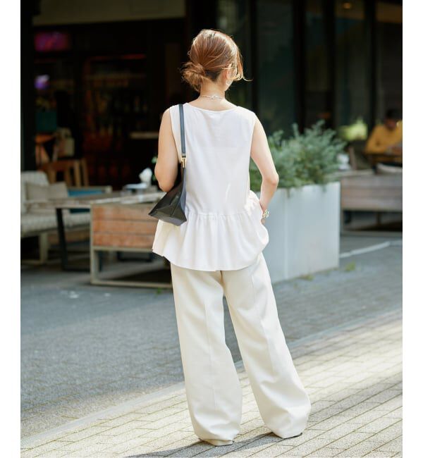 VERMEIL par iena「ペプラム ノースリーブプルオーバー」|Tシャツ・カットソー|