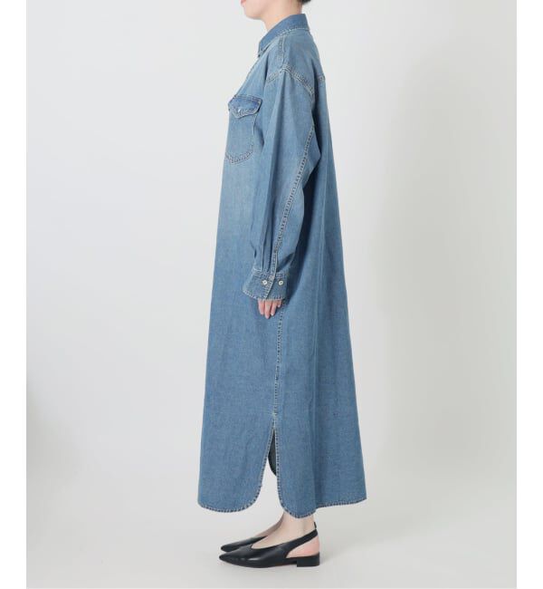 SLOBE IENA「《シリーズあり/予約》LEDENIM BDU デニムシャツワンピース」|ワンピース|