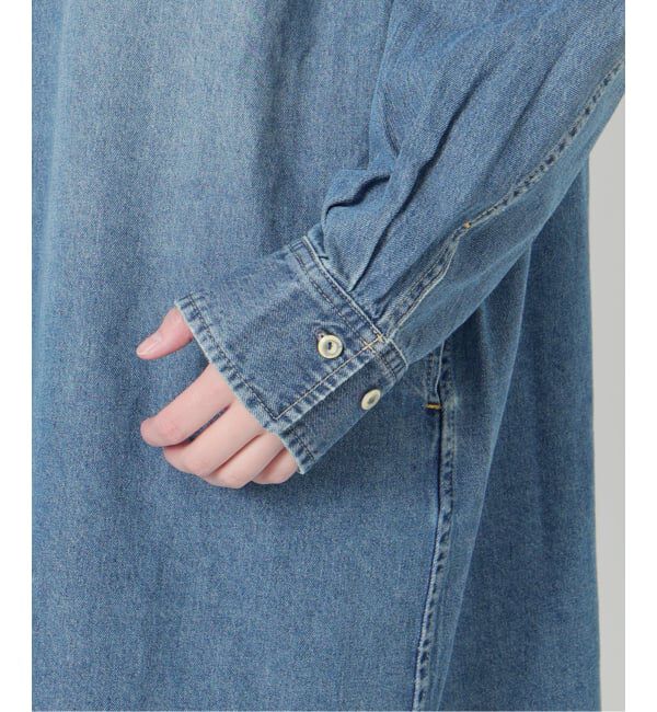 SLOBE IENA「《シリーズあり/予約》LEDENIM BDU デニムシャツワンピース」|ワンピース|