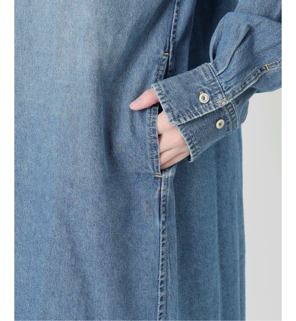 SLOBE IENA「《シリーズあり/予約》LEDENIM BDU デニムシャツワンピース」|ワンピース|
