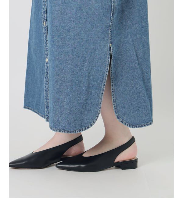 SLOBE IENA「《シリーズあり/予約》LEDENIM BDU デニムシャツワンピース」|ワンピース|