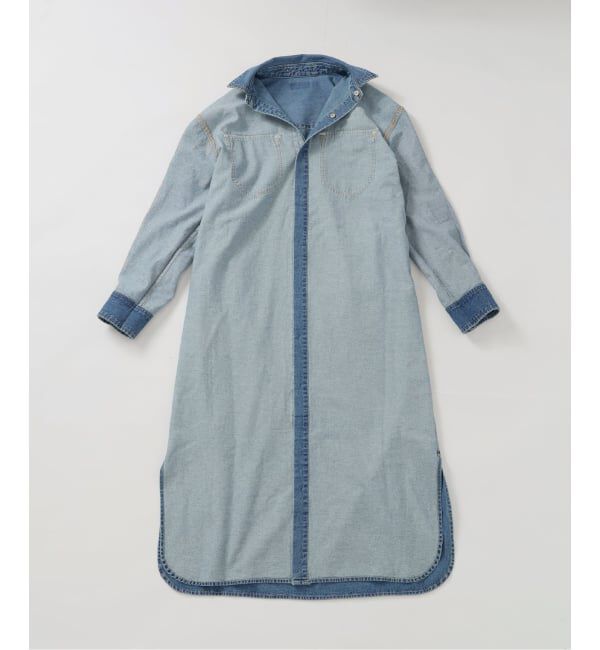 SLOBE IENA「《シリーズあり/予約》LEDENIM BDU デニムシャツワンピース」|ワンピース|