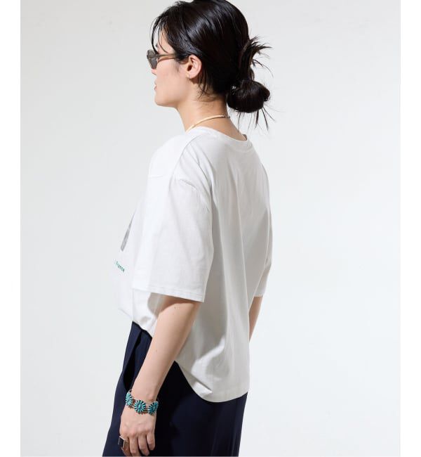 IENA「《WEB限定/追加》コットンフォトプリント ロゴTシャツ」|Tシャツ・カットソー|