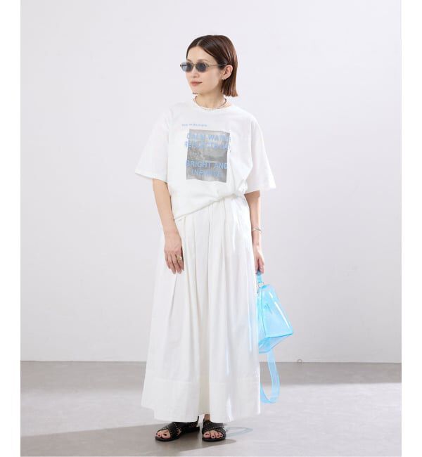 IENA「《WEB限定/追加》コットンフォトプリント ロゴTシャツ」|Tシャツ・カットソー|