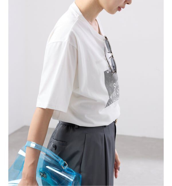 IENA「《WEB限定/追加》コットンフォトプリント ロゴTシャツ」|Tシャツ・カットソー|