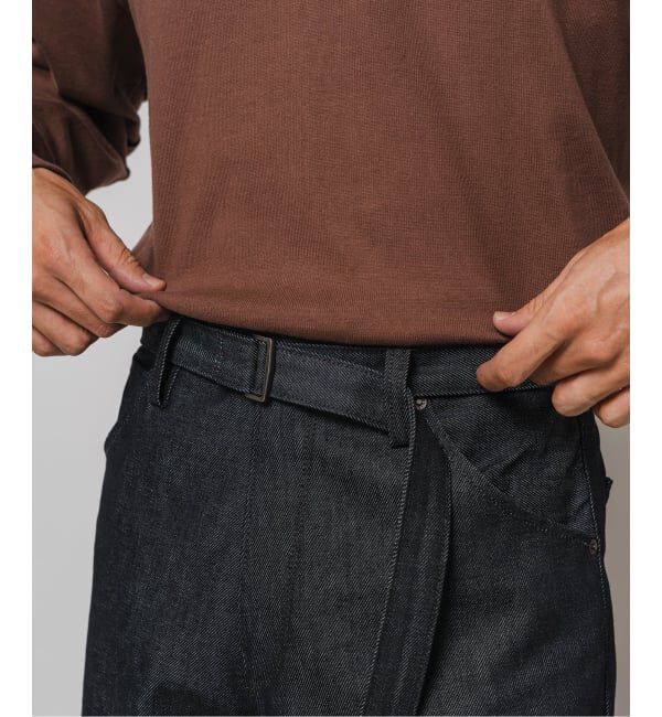 EDIFICE「LEVI&rsquo;S(R)/リーバイス(R) 別注 TWISTED BELTED デニムパンツ (L30)」|デニム|