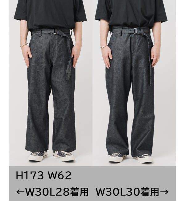 EDIFICE「LEVI&rsquo;S(R)/リーバイス(R) 別注 TWISTED BELTED デニムパンツ (L30)」|デニム|