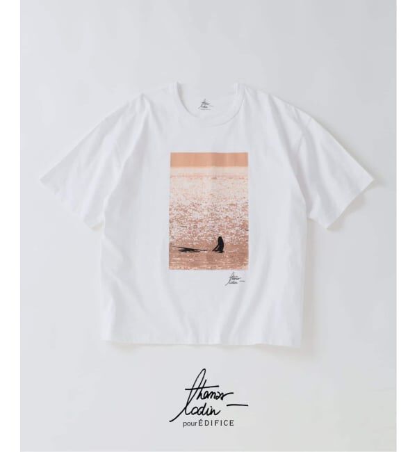 EDIFICE「《追加》THOMAS LODIN(トーマス ロディン) 別注 フォト プリント Tシャツ」|Tシャツ・カットソー|ベージュ