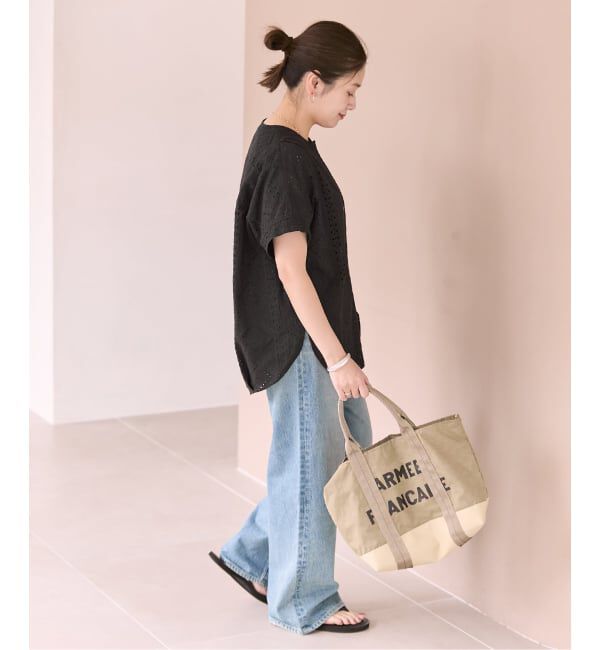 JOURNAL STANDARD「カットワークレースノーカラーブラウス」|シャツ・ブラウス|