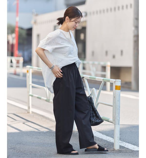 JOURNAL STANDARD「カットワークレースノーカラーブラウス」|シャツ・ブラウス|