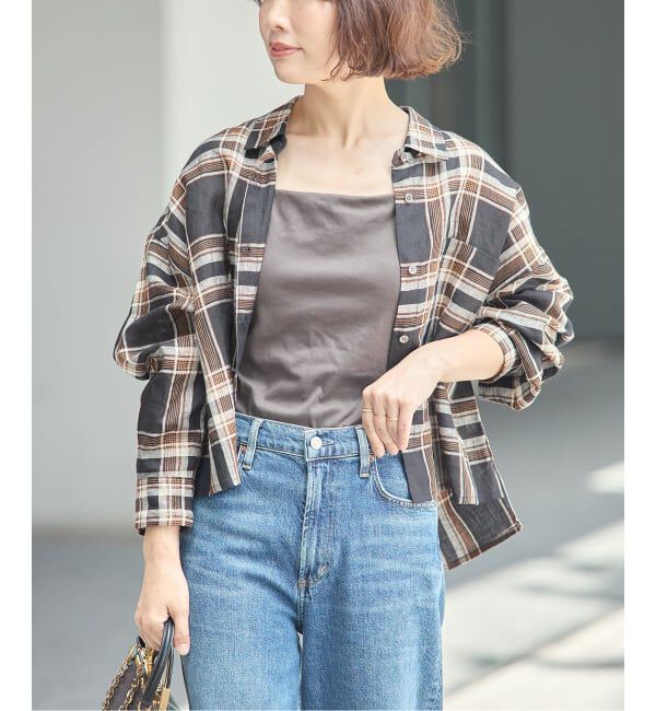 journal standard L'essage「ヨーロピアンフラックス刺繍ショートシャツ 2」|シャツ・ブラウス|