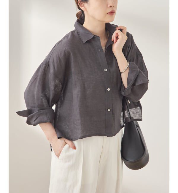 journal standard L'essage「ヨーロピアンフラックス刺繍ショートシャツ 2」|シャツ・ブラウス|