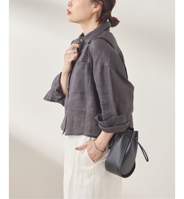 journal standard L'essage「ヨーロピアンフラックス刺繍ショートシャツ 2」|シャツ・ブラウス|