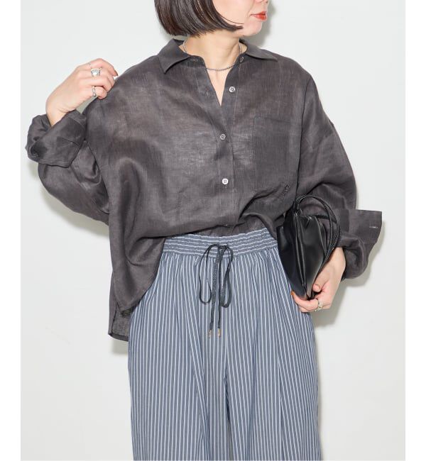 journal standard L'essage「ヨーロピアンフラックス刺繍ショートシャツ 2」|シャツ・ブラウス|