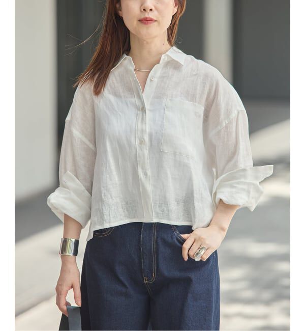 journal standard L'essage「ヨーロピアンフラックス刺繍ショートシャツ 2」|シャツ・ブラウス|