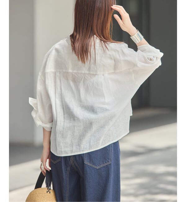 journal standard L'essage「ヨーロピアンフラックス刺繍ショートシャツ 2」|シャツ・ブラウス|