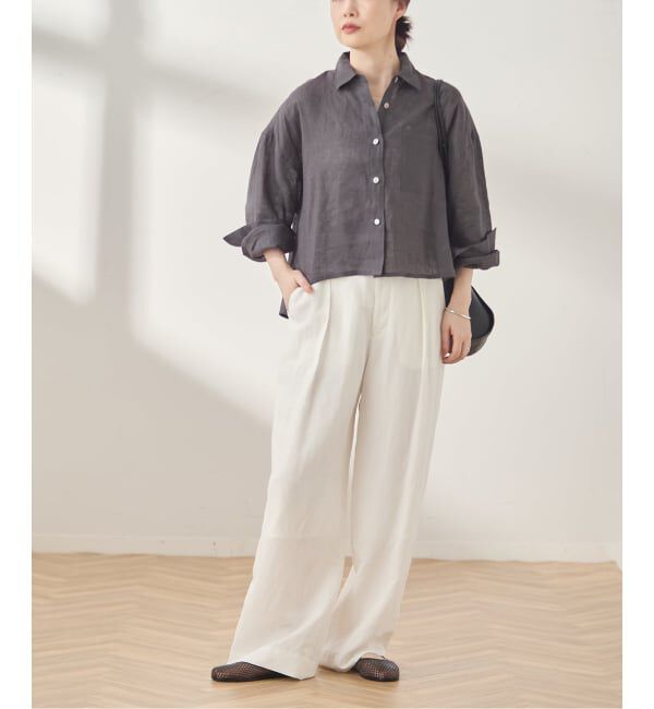 journal standard L'essage「ヨーロピアンフラックス刺繍ショートシャツ 2」|シャツ・ブラウス|