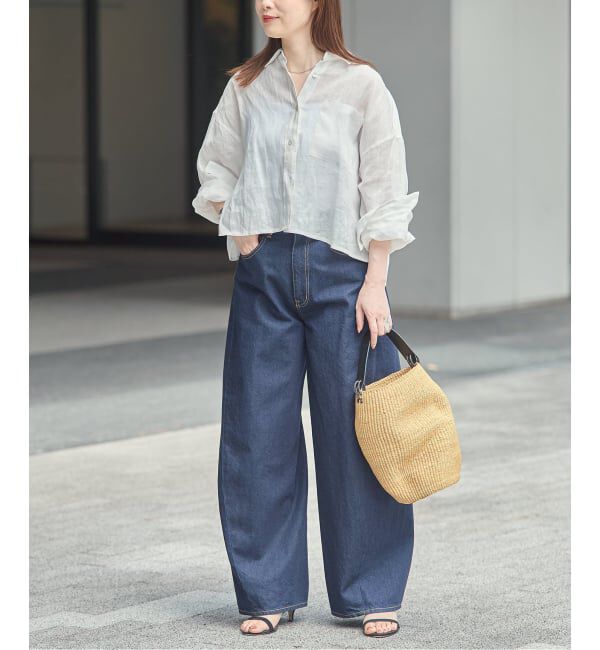 journal standard L'essage「ヨーロピアンフラックス刺繍ショートシャツ 2」|シャツ・ブラウス|