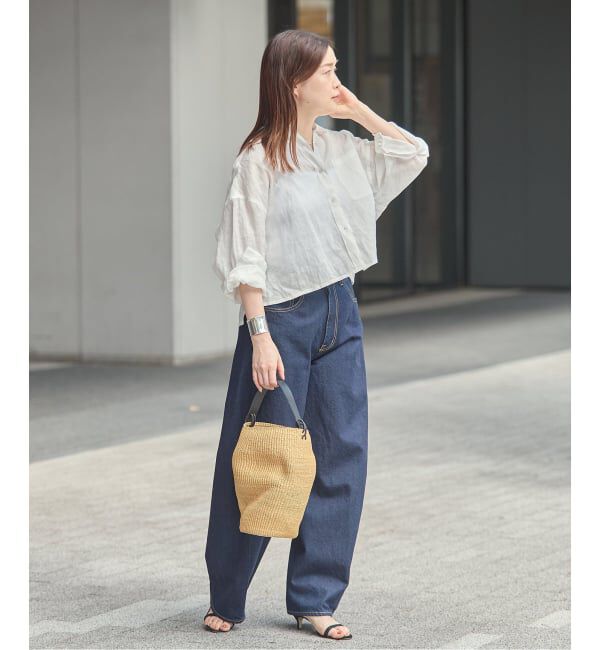journal standard L'essage「ヨーロピアンフラックス刺繍ショートシャツ 2」|シャツ・ブラウス|