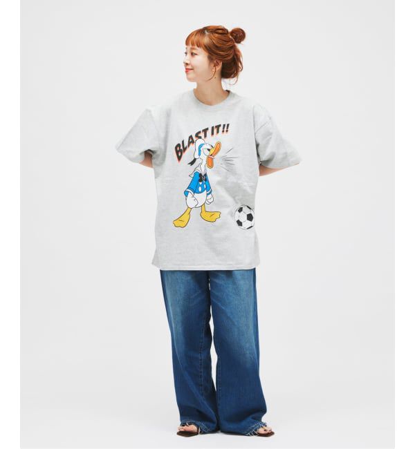 JOURNAL STANDARD「MICKEY MOUSE / ミッキー マウス 別注 サッカー プリント Tシャツ」|Tシャツ・カットソー|
