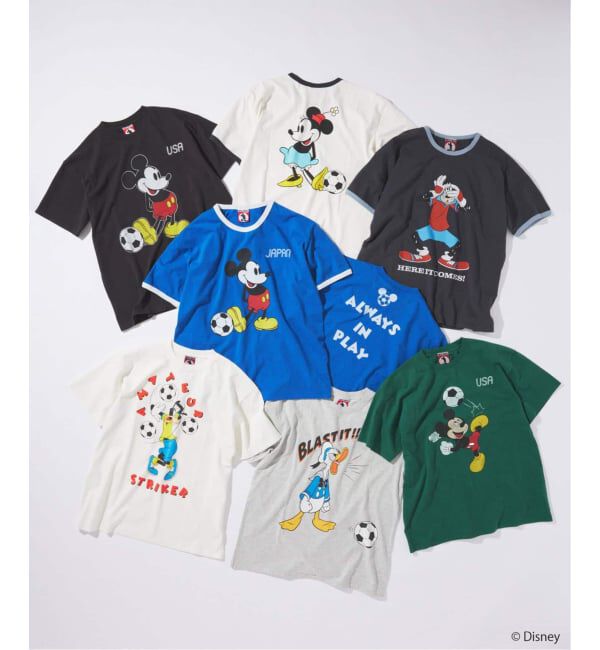 JOURNAL STANDARD「MICKEY MOUSE / ミッキー マウス 別注 サッカー プリント Tシャツ」|Tシャツ・カットソー|