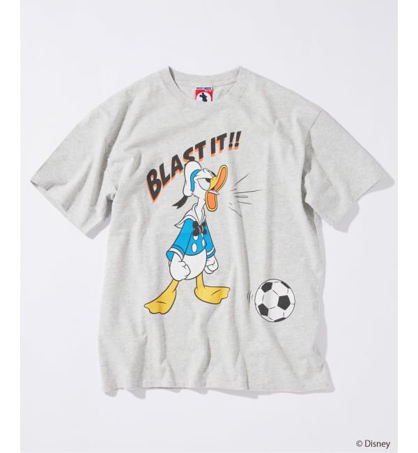 JOURNAL STANDARD「MICKEY MOUSE / ミッキー マウス 別注 サッカー プリント Tシャツ」|Tシャツ・カットソー|グレー