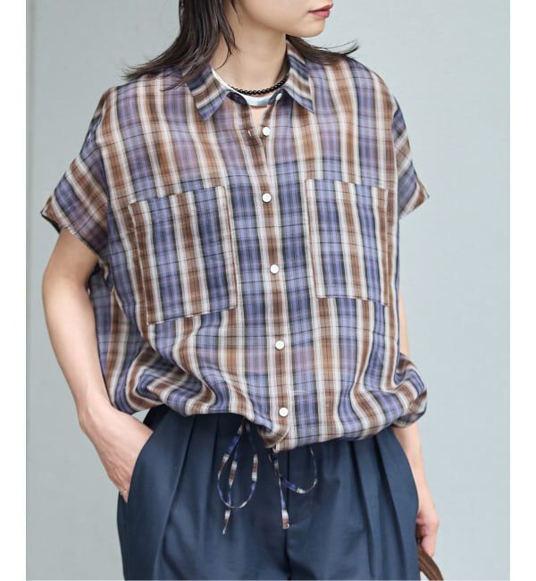 JOURNAL STANDARD「コットンシルクチェックドロスト シャツ」|シャツ・ブラウス|