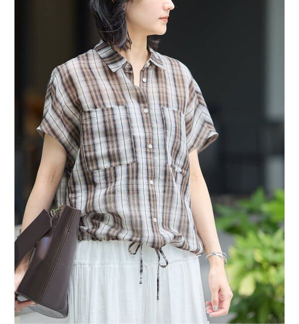 JOURNAL STANDARD「コットンシルクチェックドロスト シャツ」|シャツ・ブラウス|
