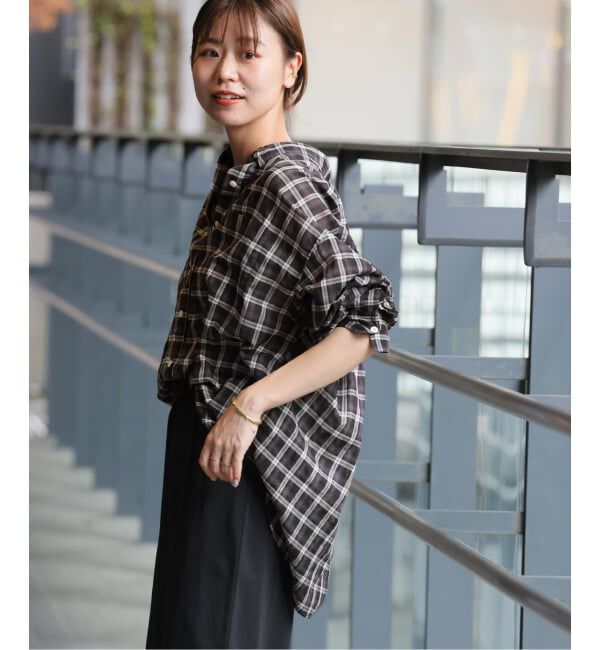 JOURNAL STANDARD relume「《追加2》コットンローンチェックオーバーサイズ」|シャツ・ブラウス|