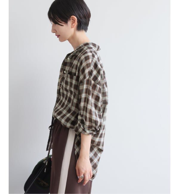JOURNAL STANDARD relume「《追加2》コットンローンチェックオーバーサイズ」|シャツ・ブラウス|