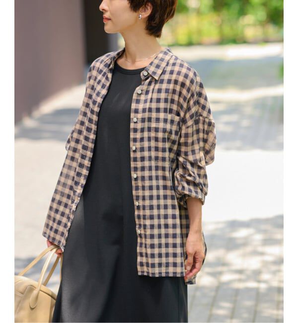 JOURNAL STANDARD relume「《追加2》コットンローンチェックオーバーサイズ」|シャツ・ブラウス|