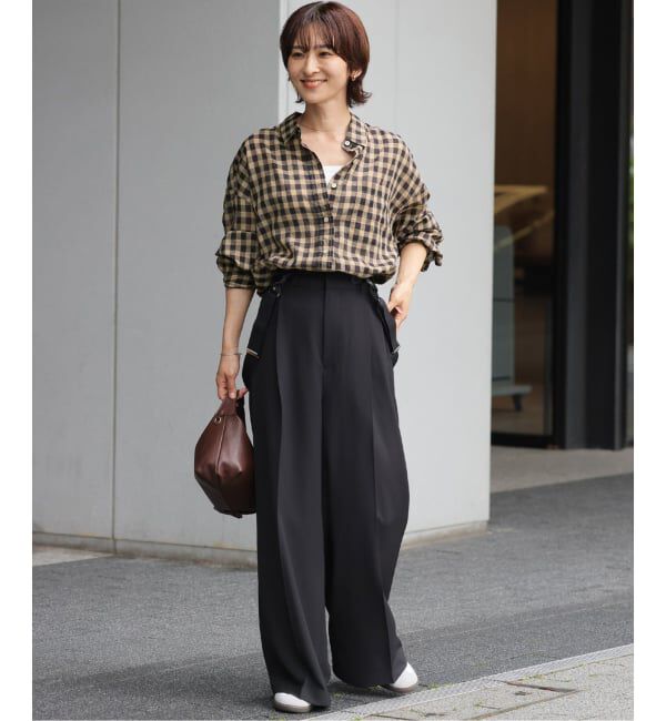 JOURNAL STANDARD relume「《追加2》コットンローンチェックオーバーサイズ」|シャツ・ブラウス|