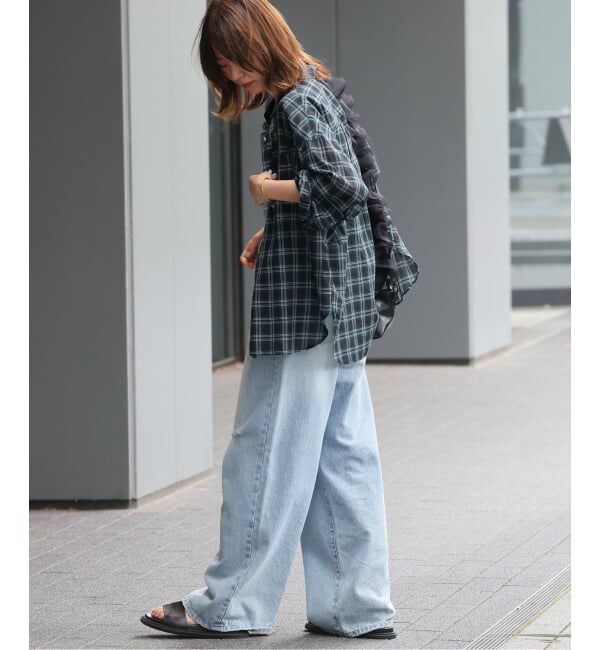JOURNAL STANDARD relume「《追加2》コットンローンチェックオーバーサイズ」|シャツ・ブラウス|