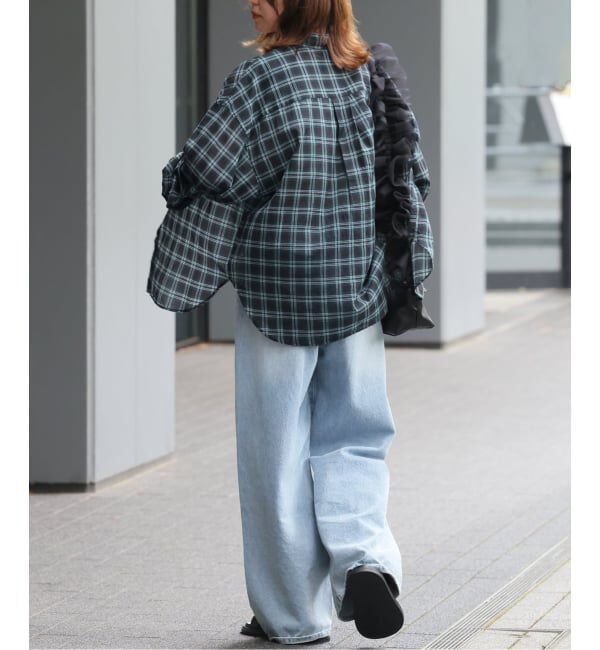 JOURNAL STANDARD relume「《追加2》コットンローンチェックオーバーサイズ」|シャツ・ブラウス|
