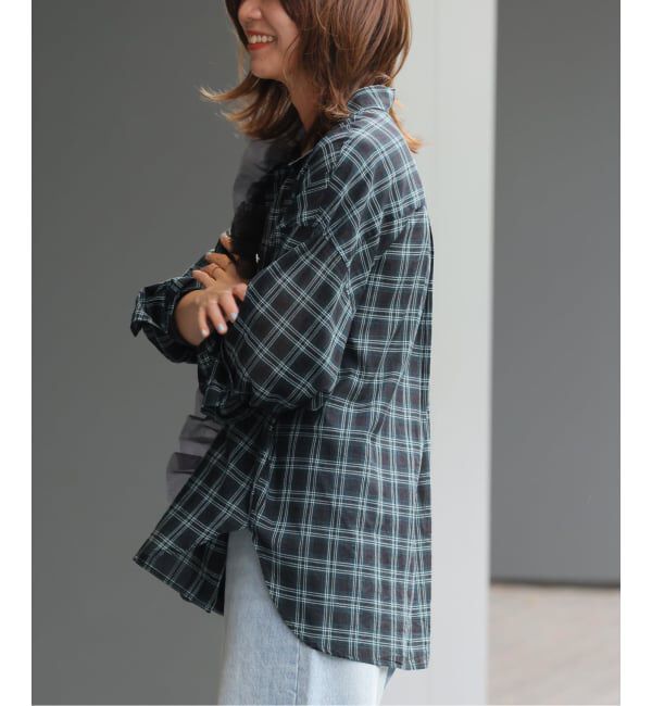 JOURNAL STANDARD relume「《追加2》コットンローンチェックオーバーサイズ」|シャツ・ブラウス|