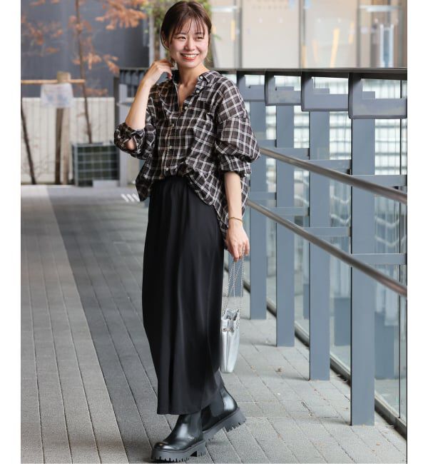 JOURNAL STANDARD relume「《追加2》コットンローンチェックオーバーサイズ」|シャツ・ブラウス|