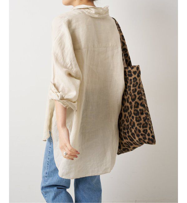 Spick and Span「≪追加≫80リネンカシュクールビッグシャツ」|シャツ・ブラウス|