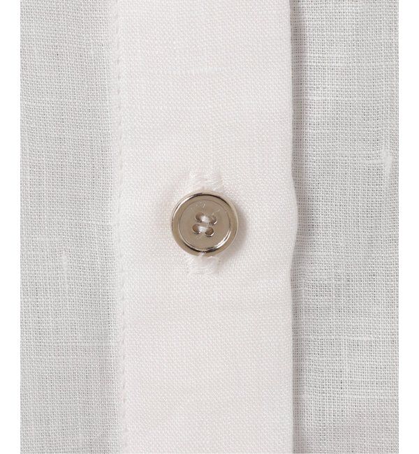 Spick and Span「≪追加≫80リネンカシュクールビッグシャツ」|シャツ・ブラウス|