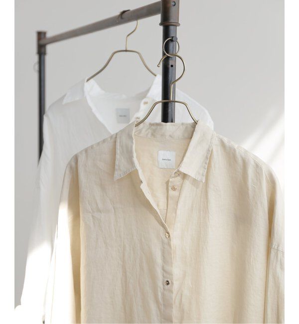 Spick and Span「≪追加≫80リネンカシュクールビッグシャツ」|シャツ・ブラウス|